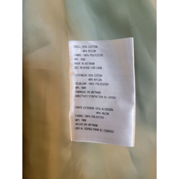 Michael Kors Trench Coat Womens Size L Mint Green GUC! - Picture 11 of 16